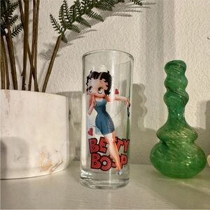 Rare Vintage Betty Boop 6” Cocktail Tumbler Glass Funky